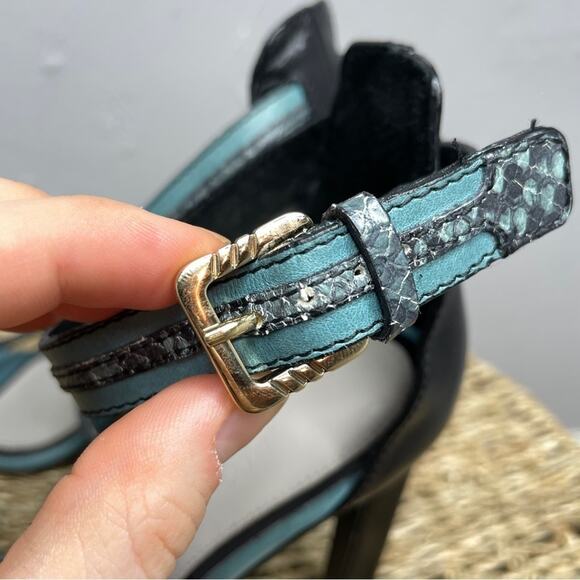 JASON WU Snakeskin Leather Strappy Heels Womens Size 36.5 Italy Party Elevated - Picture 8 of 9